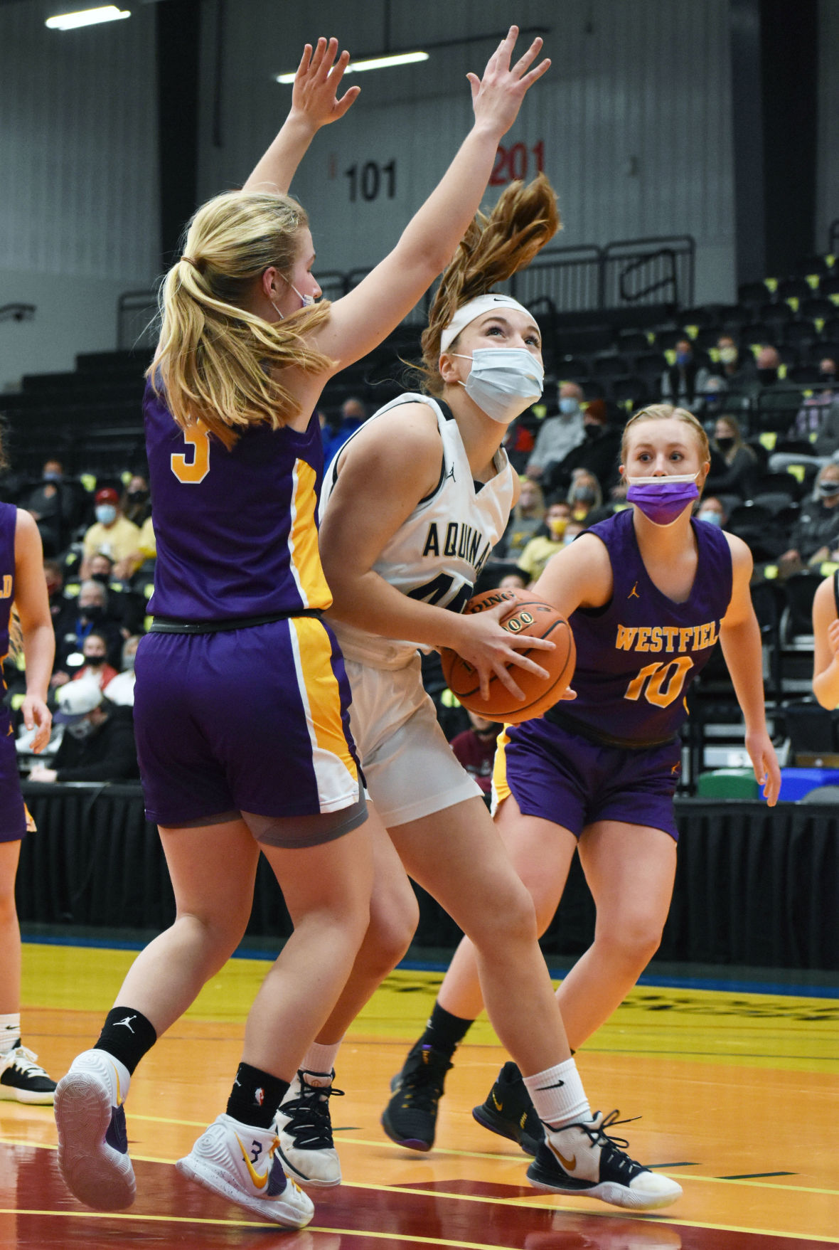 Gracie Cronk goes to the basket